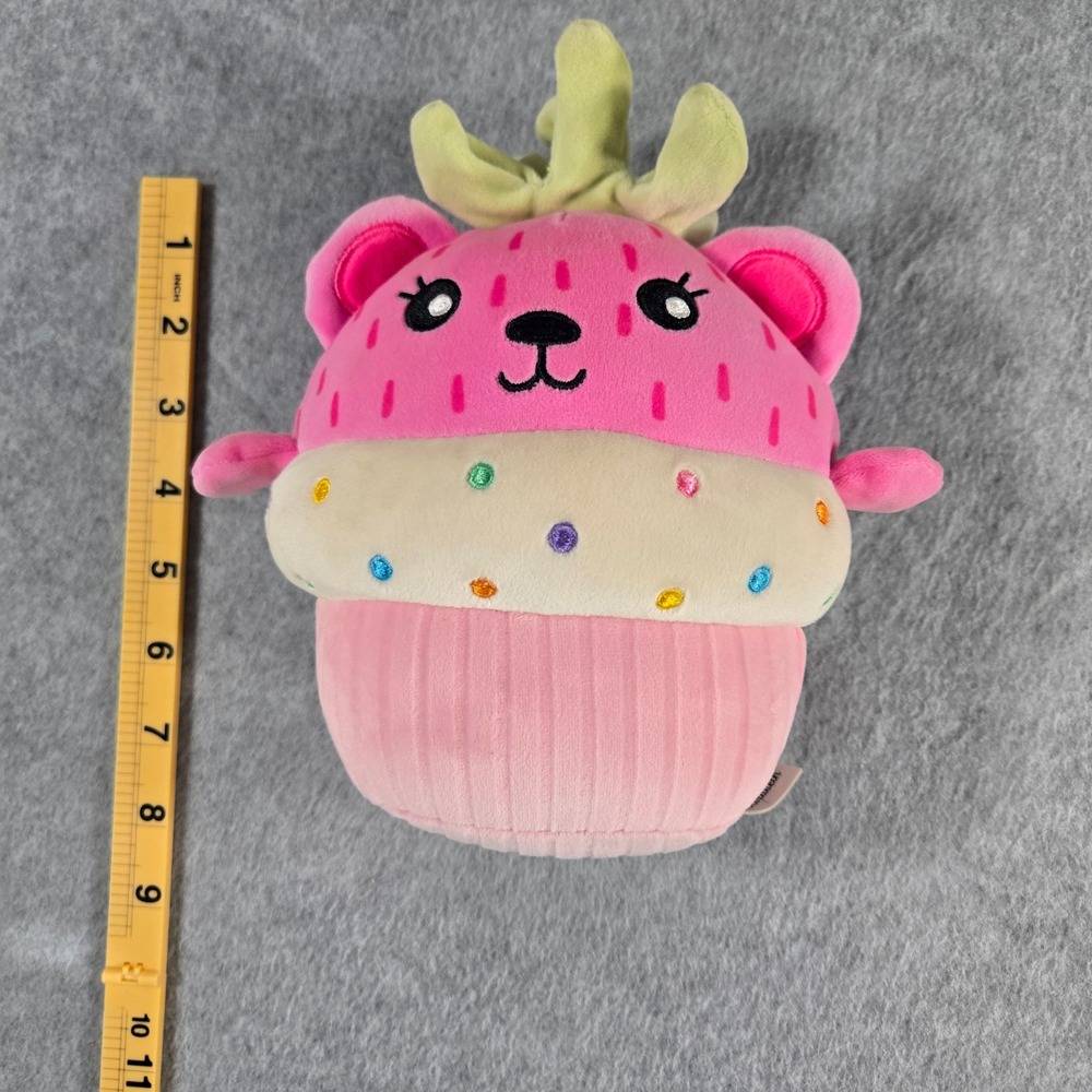 Moriah Elizabeth Strawberry Cupcake Bear Plush Pink 8 Inch Stuffed Toy